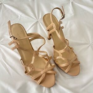 Le Chateau Women's Nude Strappy Heels